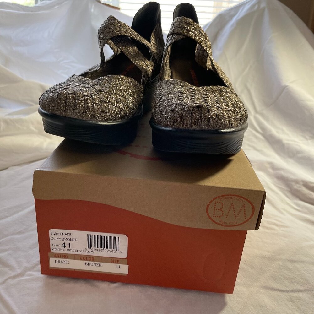 Bernie Mev Bronze Metallic Drake Shoes (Size 11)